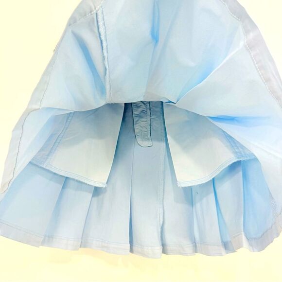 American Eagle Light Blue Pleated Mini Skirt NEW - Picture 9 of 13